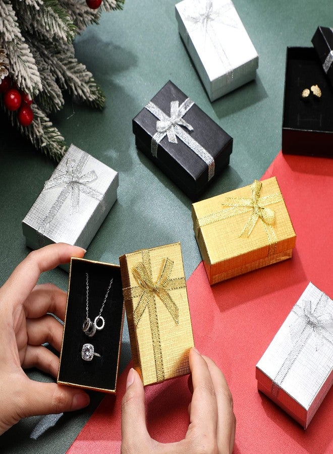 كينينج مجموعة علب هدايا مجوهرات كينينج، 36 قطعة، علب هدايا صغيرة بالجملة مع أغطية، 2 × 3.1 × 1.1 بوصة، شريط مزين بفيونكة لعيد الحب للخواتم والأقراط والأساور والقلائد لحفلات الزفاف وأعياد الميلاد وعيد الحب - Image 5